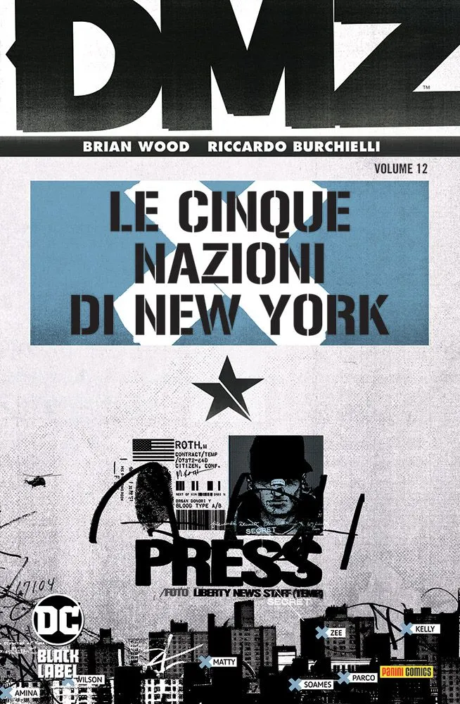 DMZ 12 Le Cinque Nazioni di New York DC Black Label Hits