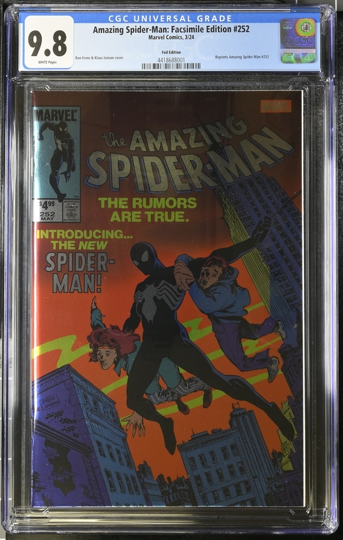 CGC 9.8 Amazing Spider-Man: Facsimile Edition #252