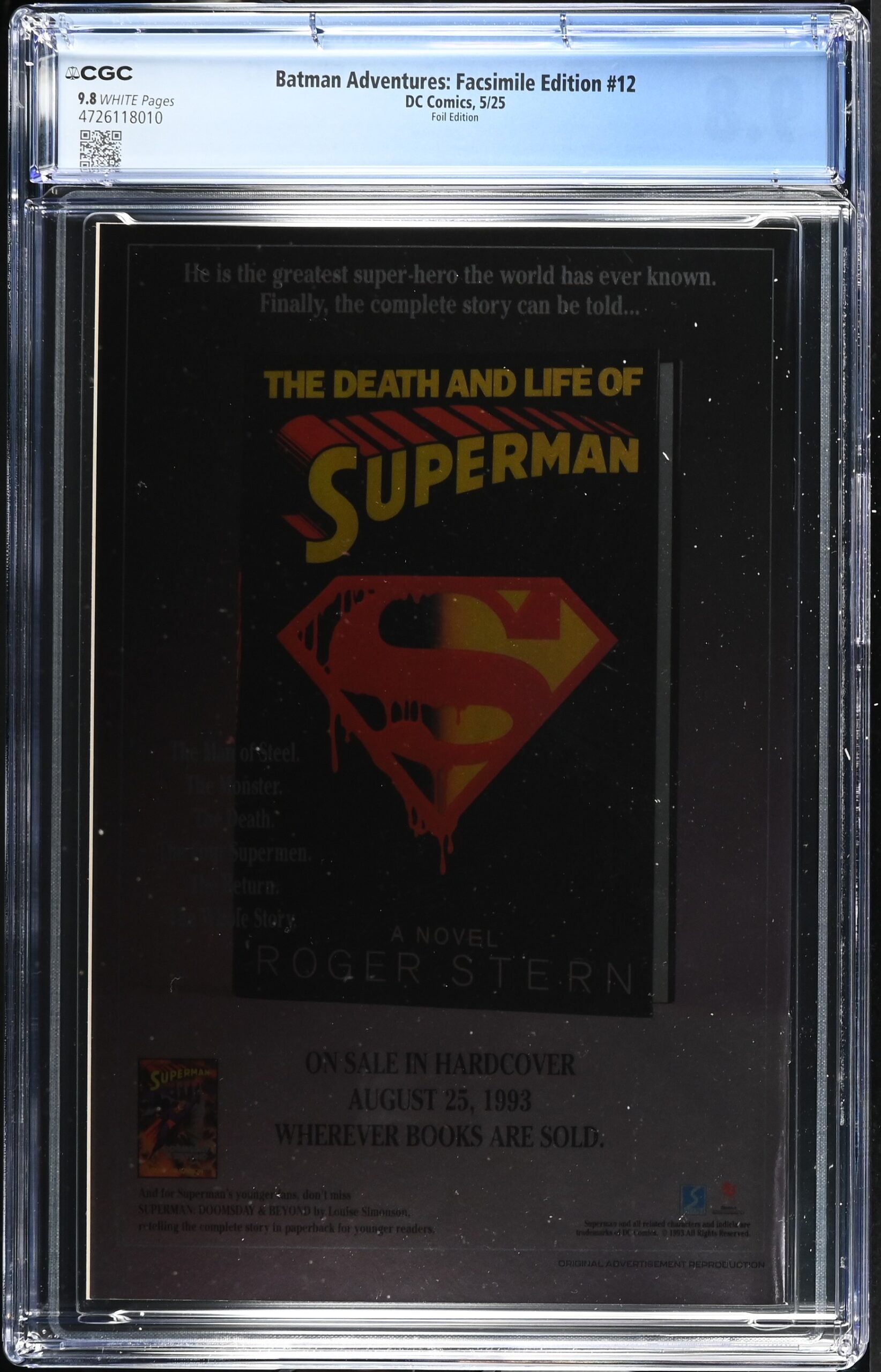 CGC 9.8 Batman Adventures: Facsimile Edition #12 Foil Edition - immagine 2